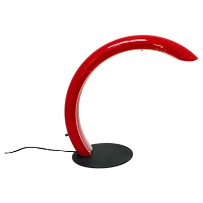 Mid-Century Italian Table Lamp in Red Murano Glass by Mazzega, 1970-GDD-1251078