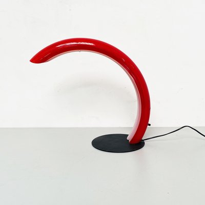 Mid-Century Italian Table Lamp in Red Murano Glass by Mazzega, 1970-GDD-1251078