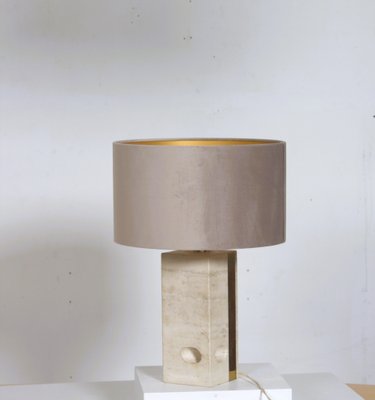 Mid-Century Italian Table Lamp in Travertine attributed to Fratelli Mannelli, 1970s-DR-1749961