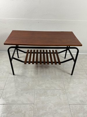 Mid-Century Italian Table with Magazine Holder, 1960s-YST-1817991