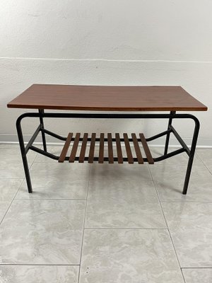 Mid-Century Italian Table with Magazine Holder, 1960s-YST-1817991