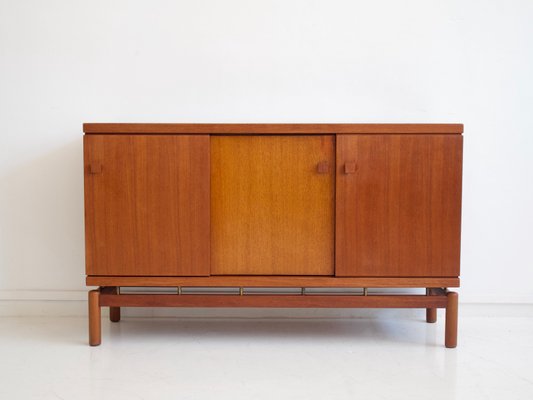 Mid-Century Italian Teak and Brass Sideboard from La Permanente Mobili Cantù, 1960s-ZYF-703490