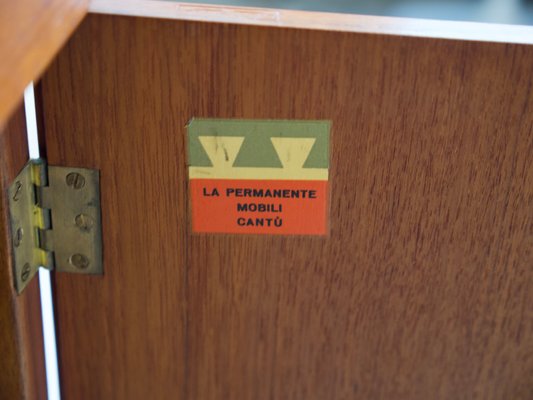 Mid-Century Italian Teak and Brass Sideboard from La Permanente Mobili Cantù, 1960s-ZYF-703490