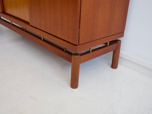 Mid-Century Italian Teak and Brass Sideboard from La Permanente Mobili Cantù, 1960s-ZYF-703490