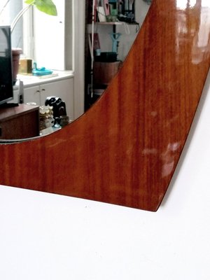 Mid-Century Italian Teak Mirror, 1960s-YTI-620087