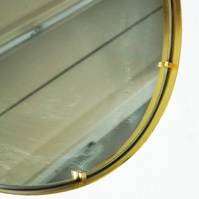 Mid-Century Italian Teardrop Wall Mirror in Brass by Gio Ponti-MH-1030229