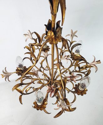 Mid-Century Italian Tole Chandelier, 1950s-FO-1726579