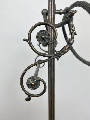 Mid-Century Italian Towel Floor Holder Rack in Solid Silver Brass, 1950s-LYQ-1171675