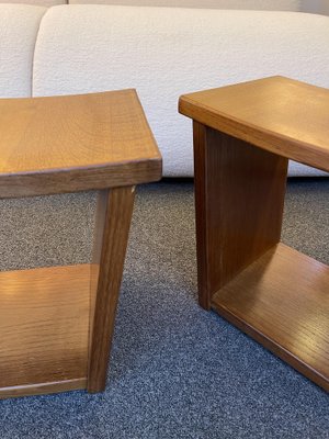 Mid-Century Italian Trapeze Wooden Stools by Osvaldo Borsani, 1950s, Set of 2-FUE-1121864