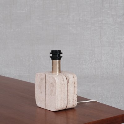 Mid-Century Italian Travertine Table Lamp-JRP-1115140