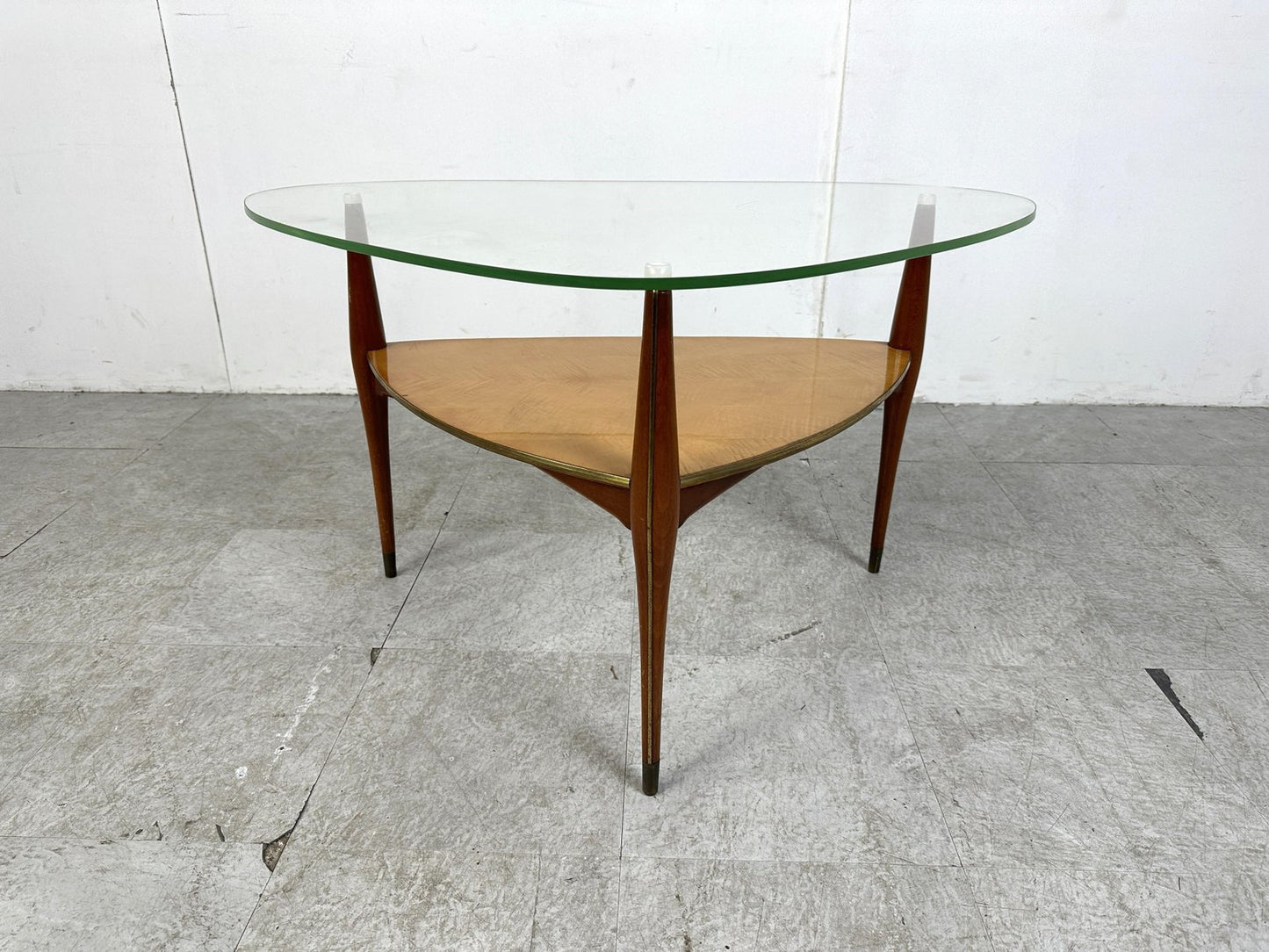 Mid-Century Italian Tripod Coffee Table by Cesare Lacca, 1950s