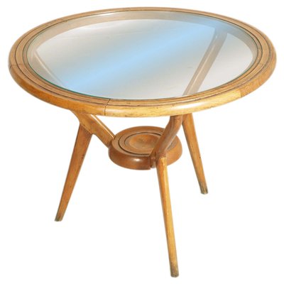 Mid-Century Italian Tripod Round Coffee Table by Paolo Buffa for Brugnoli Mobili-NJV-1155962