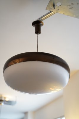 Mid-Century Italian UFO Ceiling Lamp from Stilnovo, 1950s-OT-753216