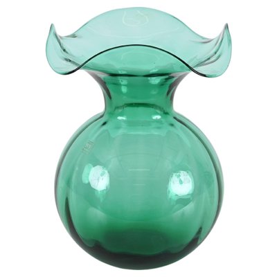 Mid-Century Italian Vase in Green Murano Glass by Ivv, 1970s-JDR-1762652