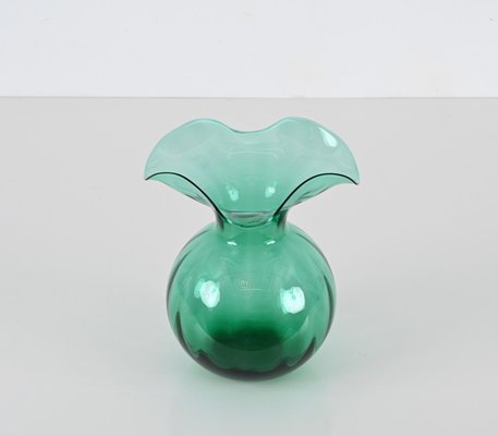 Mid-Century Italian Vase in Green Murano Glass by Ivv, 1970s-JDR-1762652