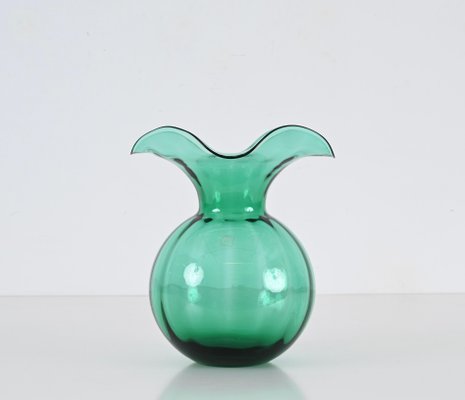 Mid-Century Italian Vase in Green Murano Glass by Ivv, 1970s-JDR-1762652