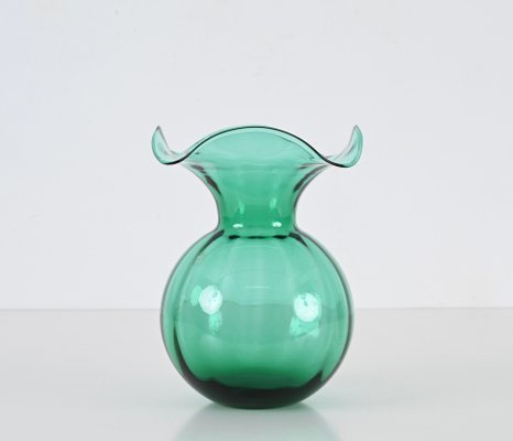 Mid-Century Italian Vase in Green Murano Glass by Ivv, 1970s-JDR-1762652