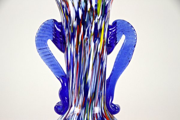 Mid-Century Italian Vase in Murano Glass by Fratelli Toso, 1940s-TQA-1322011