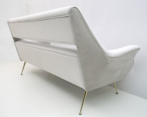 Mid-Century Italian Velvet Sofa by Gigi Radice for Minotti, 1950s-FER-1233741