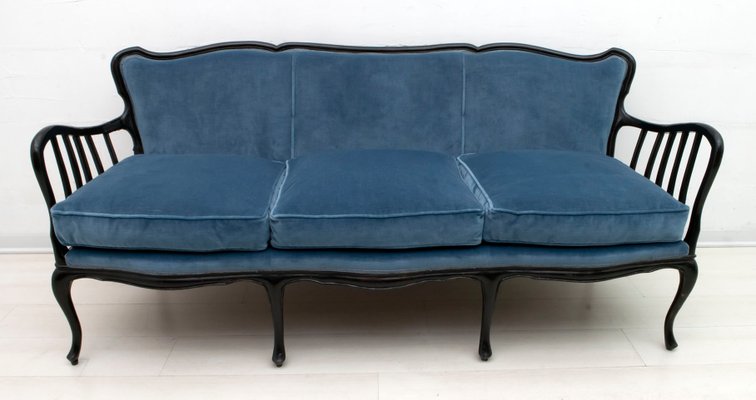 Mid-Century Italian Velvet Sofa by Paolo Buffa, 1950s-FER-712959