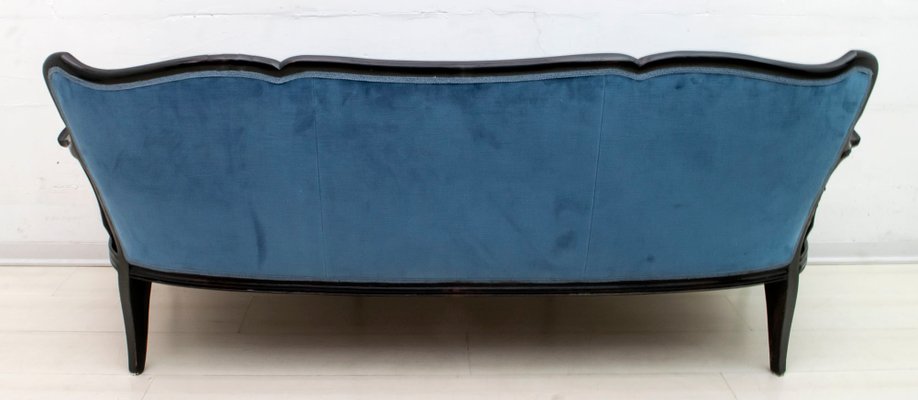 Mid-Century Italian Velvet Sofa by Paolo Buffa, 1950s-FER-712959