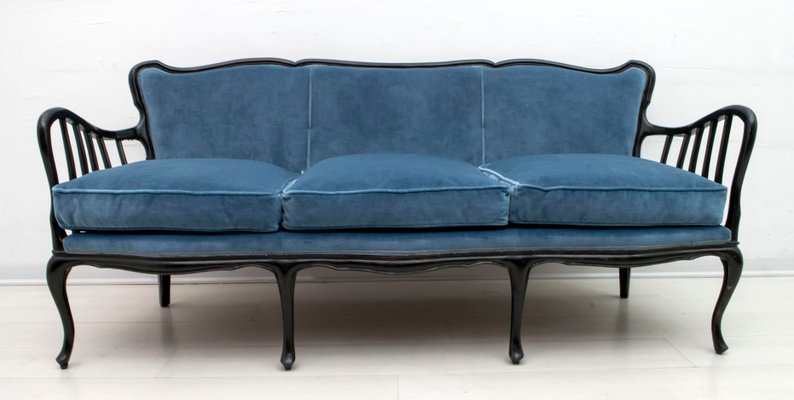 Mid-Century Italian Velvet Sofa by Paolo Buffa, 1950s-FER-712959