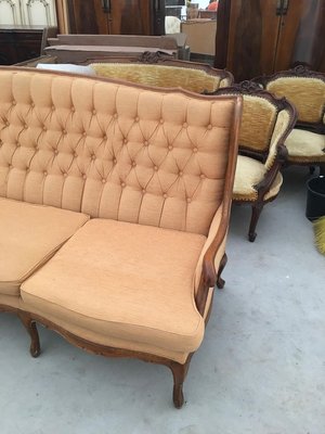 Mid-Century Italian Velvet Sofa in the style of Paolo Buffa, 1950s-OXJ-823991