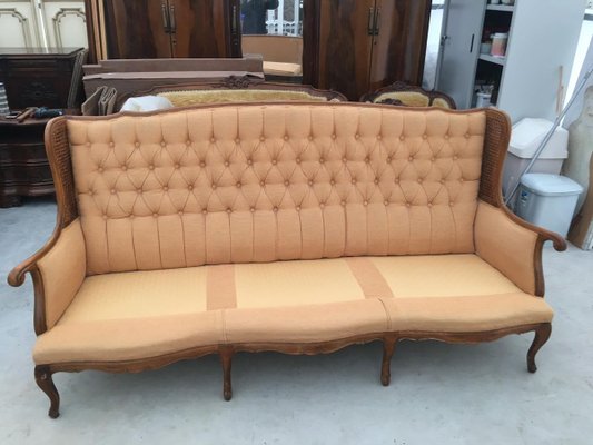 Mid-Century Italian Velvet Sofa in the style of Paolo Buffa, 1950s-OXJ-823991