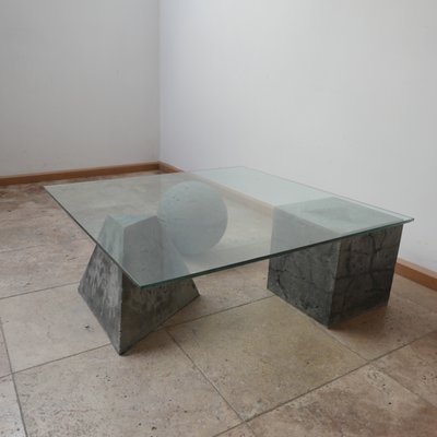 Mid-Century Italian Vignelli Style Concret Coffee Table-JRP-1082936