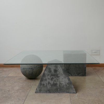 Mid-Century Italian Vignelli Style Concret Coffee Table-JRP-1082936