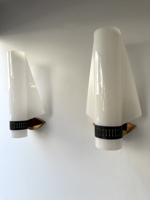 Mid-Century Italian Wall Lamps in Acrylic Glass & Brass from Stilnovo, 1960s, Set of 2-FUE-1721982