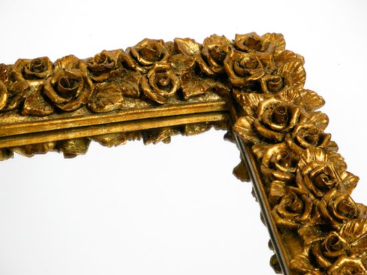 Mid-Century Italian Wall Mirrors with Gilded Frames Decorated with Roses, 1950s, Set of 3-RR-1440935