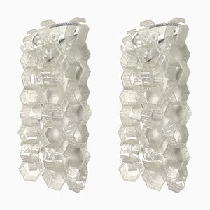 Mid-Century Italian Wall Sconces in Murano Glass by Carlo Nason for Mazzega, 1970s, Set of 2-TPE-1605835