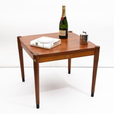 Mid-Century Italian Walnut and Brass Rectangular Coffee Table, 1960s-JDR-1166919