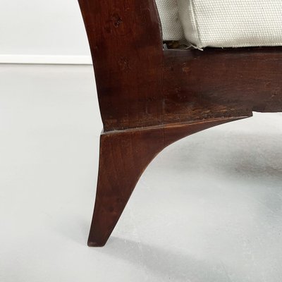 Mid-Century Italian White Fabric & Wooden Armchair by Paolo Buffa, 1950s-GDD-1195109