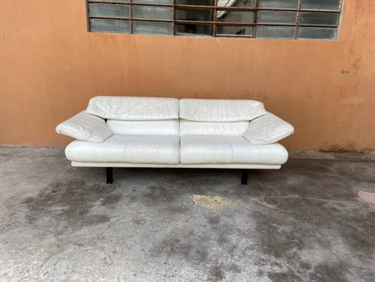 Mid-Century Italian White Leather Alanda Sofa by Paolo Piva for B&B Italia / C&B Italia, 1970s-DHH-681873