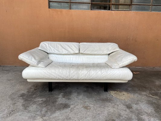 Mid-Century Italian White Leather Alanda Sofa by Paolo Piva for B&B Italia / C&B Italia, 1970s-DHH-681873