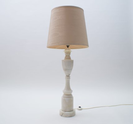 Mid-Century Italian White Marble Floor Lamp, 1960s-KQB-581917