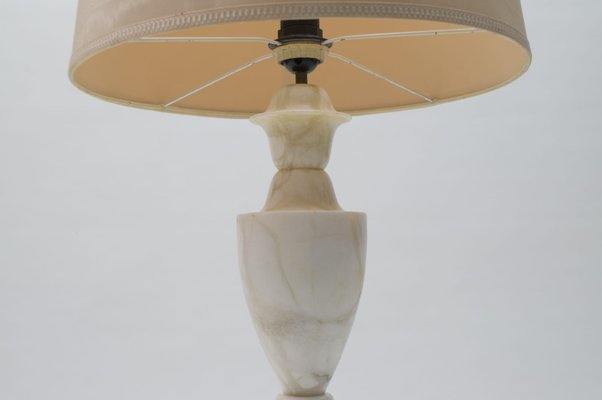 Mid-Century Italian White Marble Floor Lamp, 1960s-KQB-581917