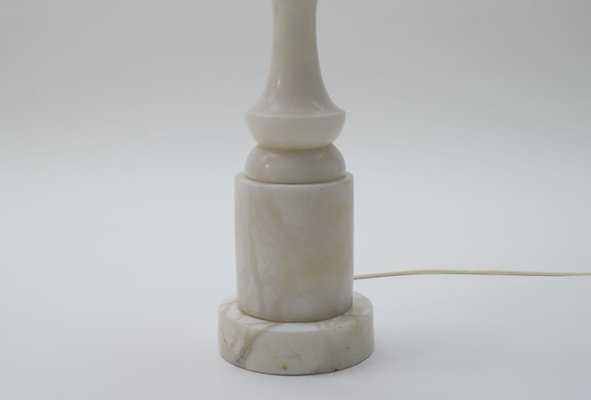 Mid-Century Italian White Marble Floor Lamp, 1960s-KQB-581917