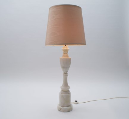 Mid-Century Italian White Marble Floor Lamp, 1960s-KQB-581917