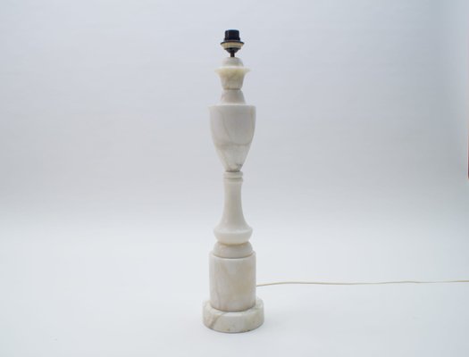 Mid-Century Italian White Marble Floor Lamp, 1960s-KQB-581917