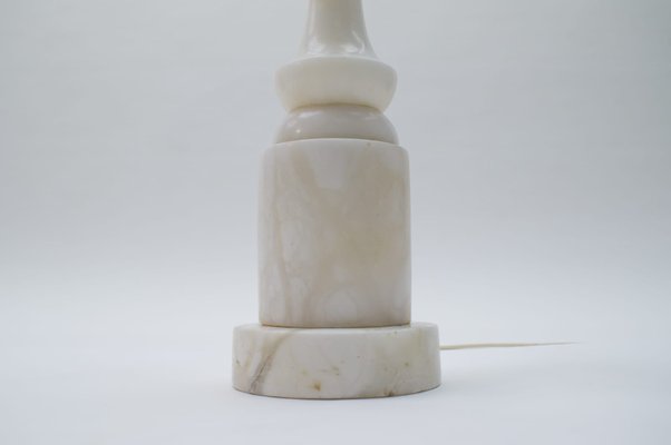 Mid-Century Italian White Marble Floor Lamp, 1960s-KQB-581917