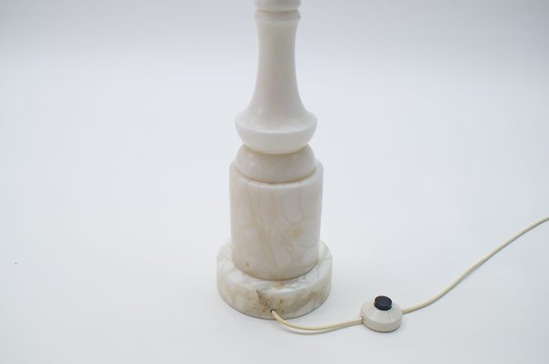 Mid-Century Italian White Marble Floor Lamp, 1960s-KQB-581917