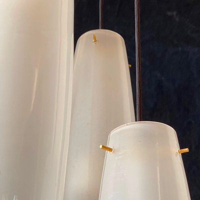 Mid-Century Italian White Pendant Ceiling Lamp, 1960s-HWV-713690