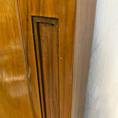 Mid-Century Italian Wood and Brass Details Dresser Mirror, 1950s-GDD-1096993