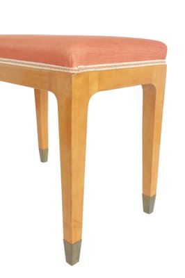 Mid-Century Italian Wood and Fabric Stools by Paolo Buffa, 1950s, Set of 2-KGD-1821101