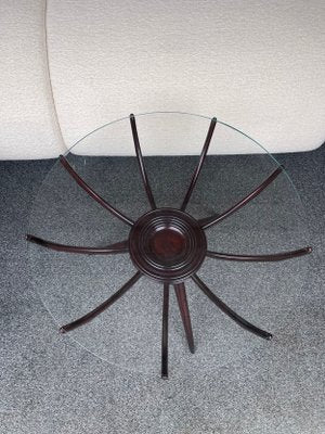 Mid-Century Italian Wood and Glass Spider Coffee Table by Carlo De Carli, 1950s-FUE-1145260