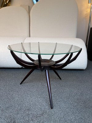 Mid-Century Italian Wood and Glass Spider Coffee Table by Carlo De Carli, 1950s-FUE-1145260