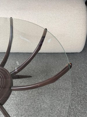 Mid-Century Italian Wood and Glass Spider Coffee Table by Carlo De Carli, 1950s-FUE-1145260